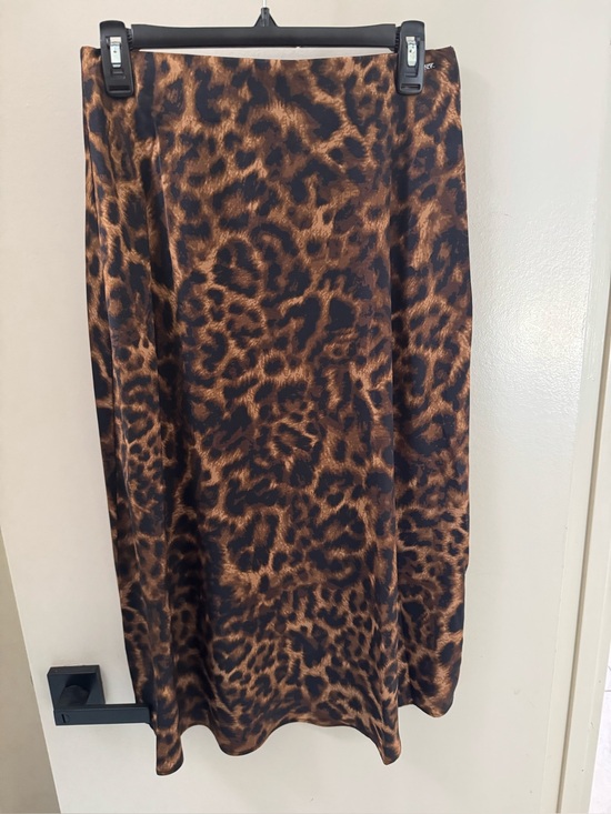 Dkny Dresses & Skirts - DKNY Leopard-Print Satin Slip Skirt in Brown and Black